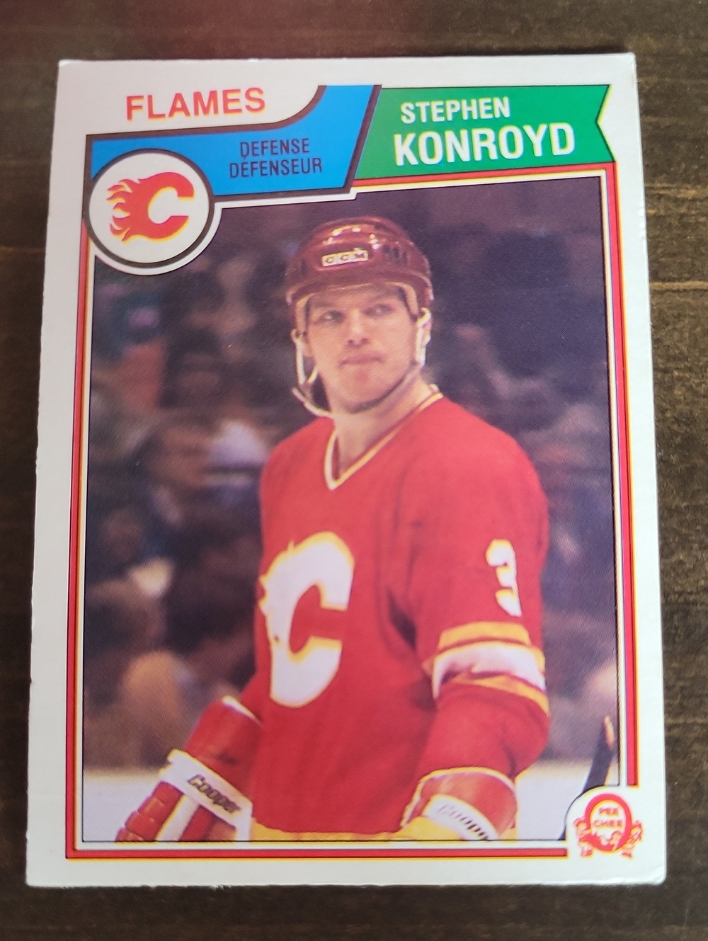1983/84 OPC Calgary Flames Stephen Konroyd Hockey Card - Red Jersey